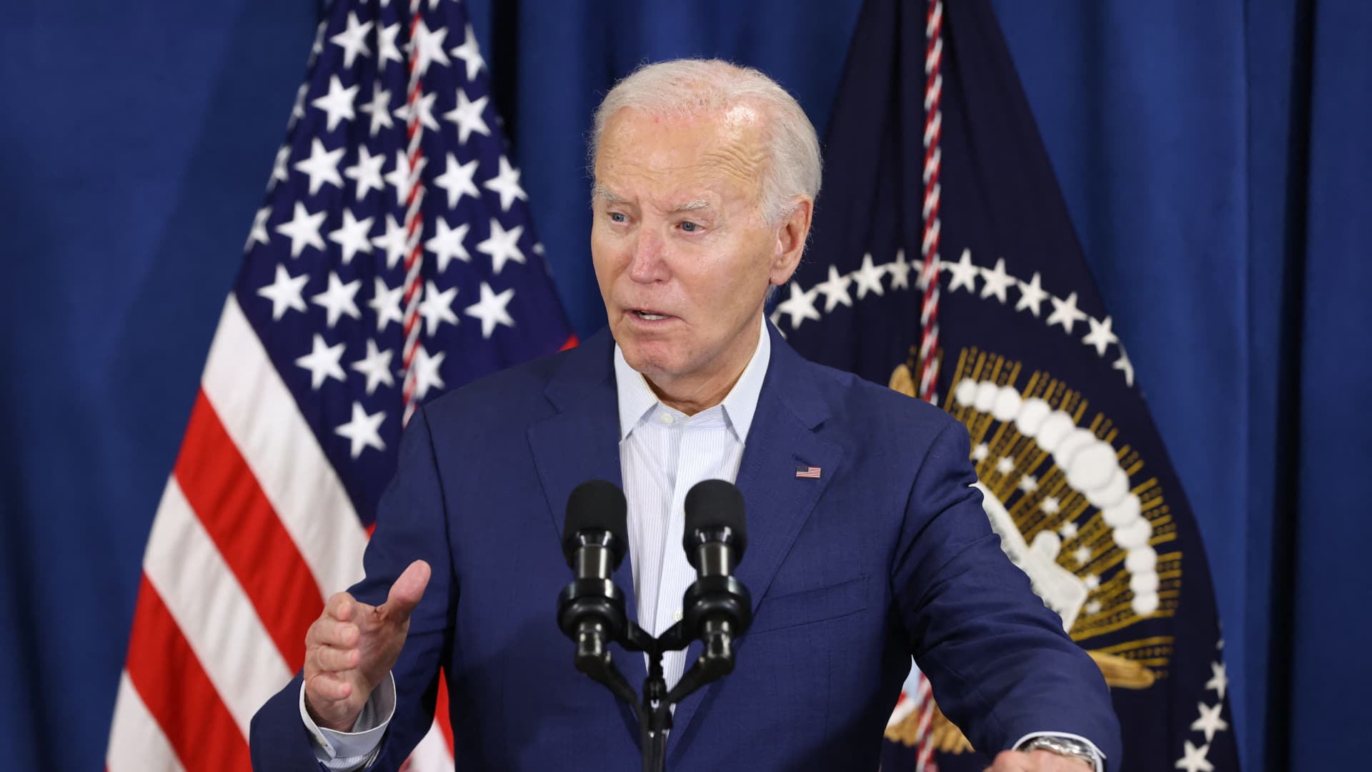 Biden condemns violence in remarks