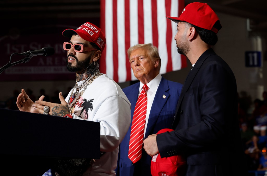 Anuel AA & Justin Quiles Endorse Trump at Johnstown Rally