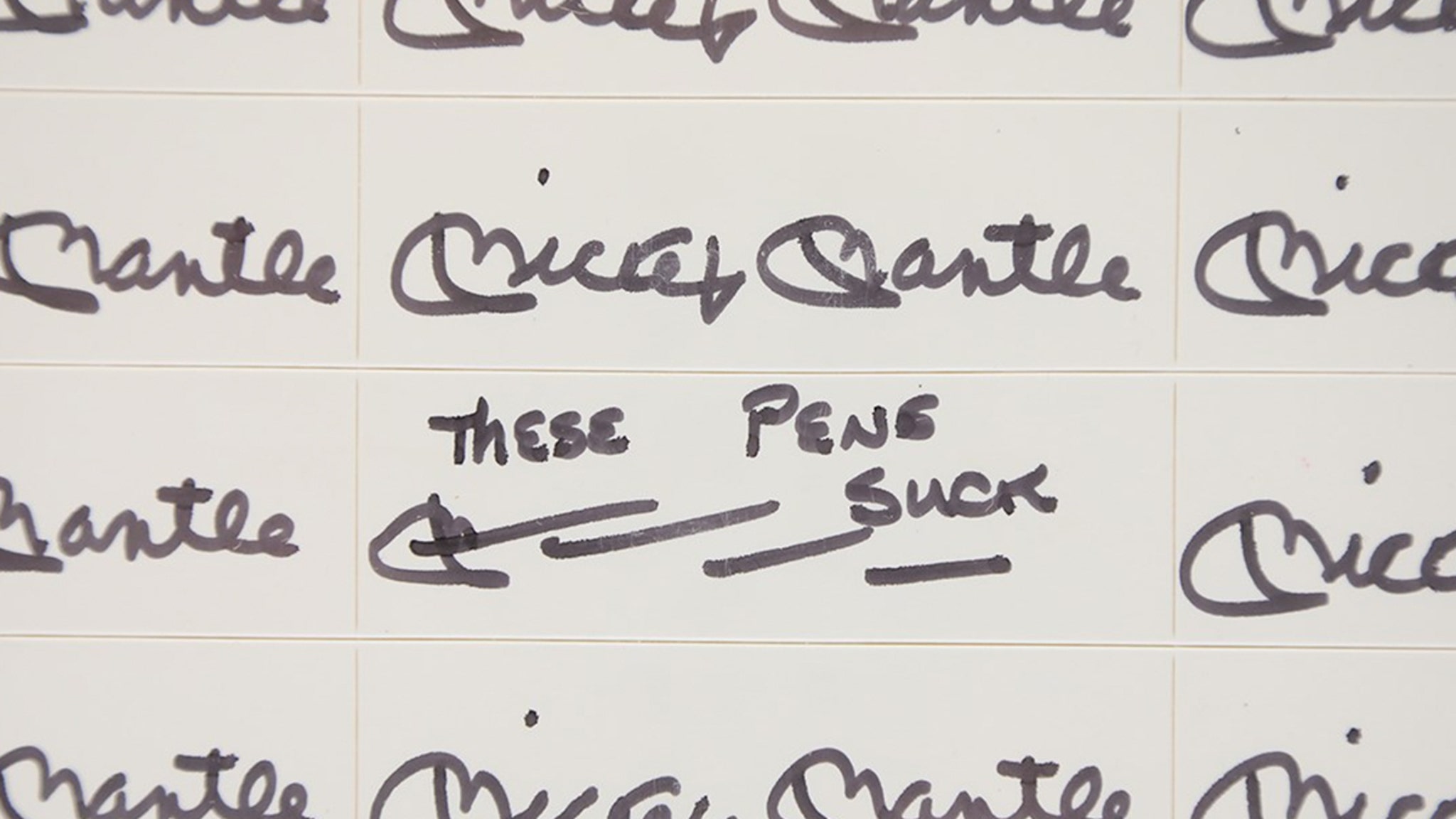 Mickey Mantle One-Of-A-Kind Autograph Hits Auction Block, ‘These Pens Suck’