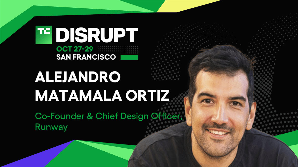 Runway co-founder Alejandro Matamala Ortiz takes the AI stage at Disrupt 2025